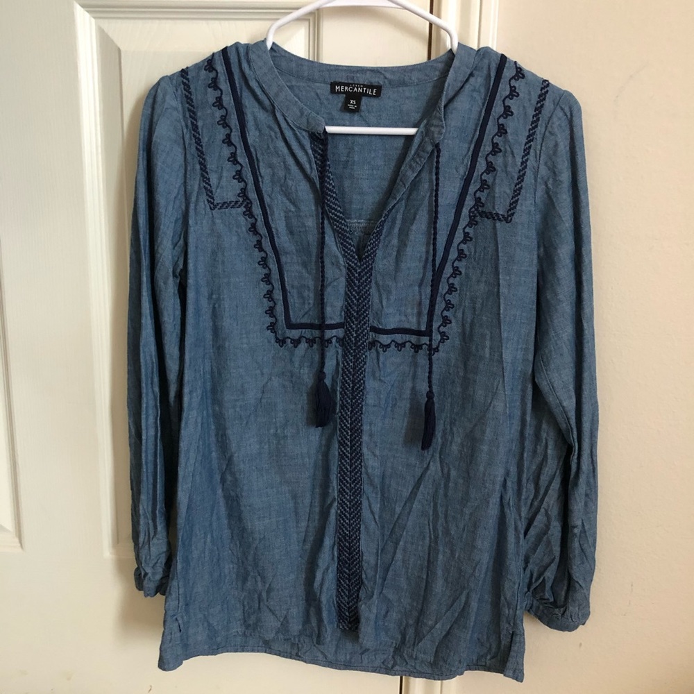 JCrew jean blouses